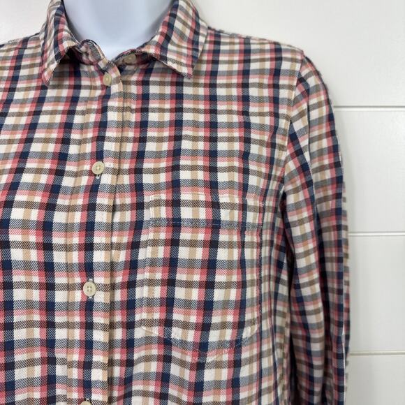 Madewell Palma Plaid Flannel Boy Button Front Shirt Multicolor sz XS - Picture 3 of 7